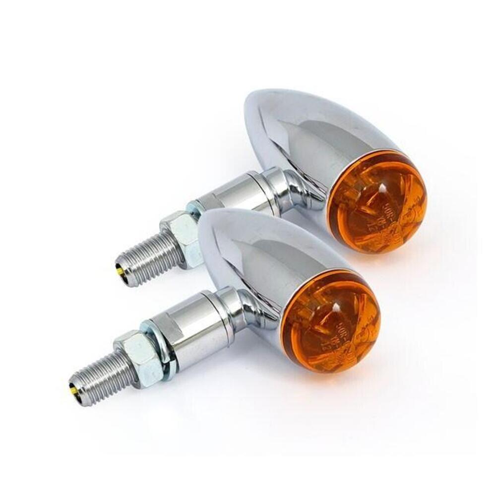 frecce a led Micro Bullet cromate lente arancio om 
