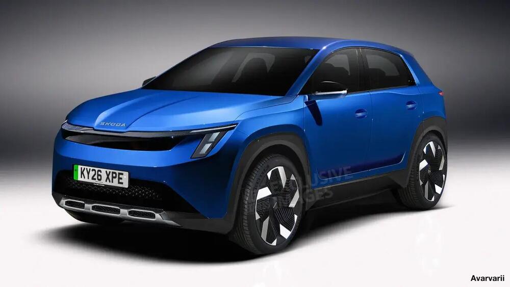 Skoda elettrica nel 2025, il render di AutoExpress