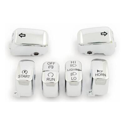 Coperchietti interruttori cromati per Dyna dal 199 