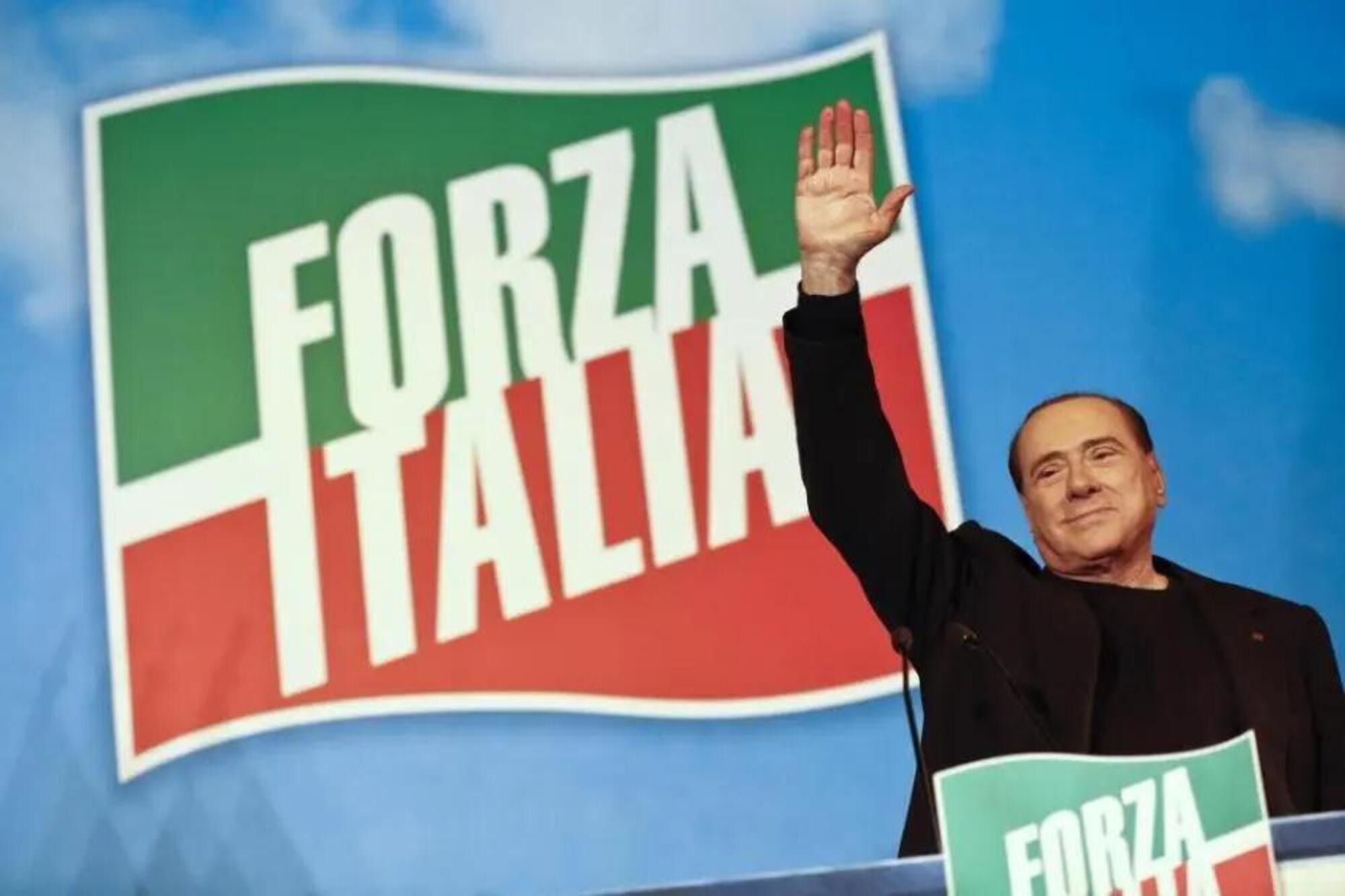 Silvio Berlusconi in un esempio di iconografia berlusconiana