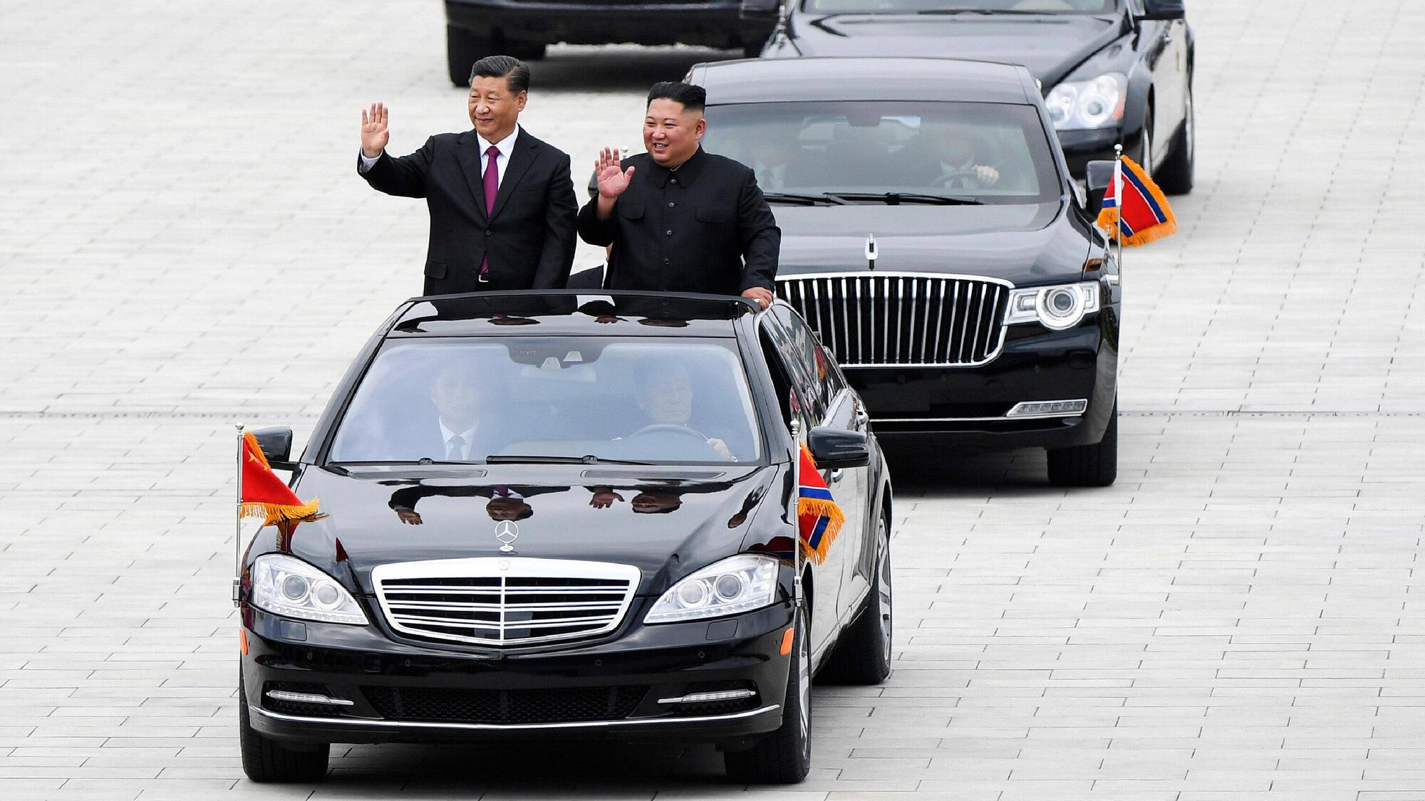 Kim Jong Un con il presidente cinese Xi Jinping