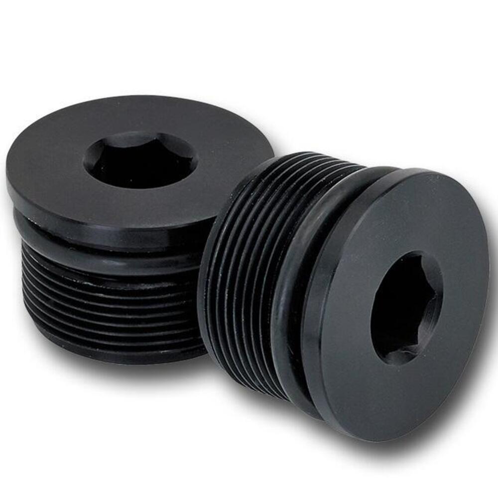 Tappi forcelle bassi neri per Sportster e Dyna con 