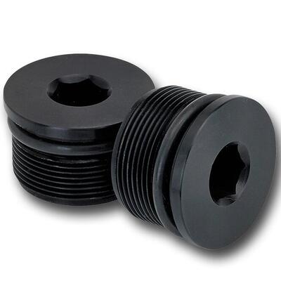 Tappi forcelle bassi neri per Sportster e Dyna con 