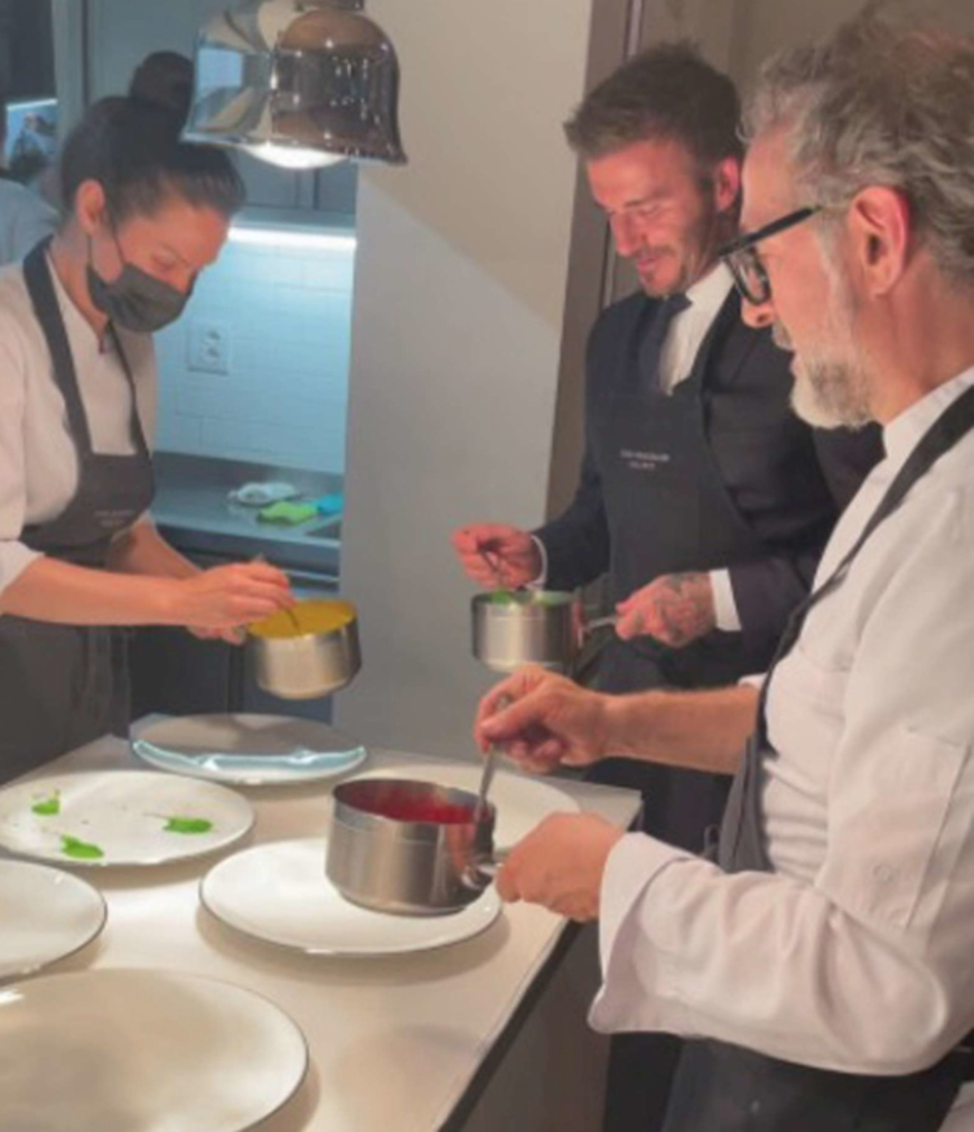 David Beckham e Massimo Bottura