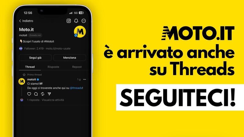 Moto.it arriva su Threads: cosa &egrave;, a cosa serve e come seguirci!