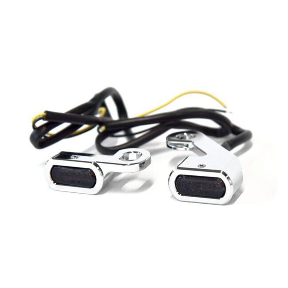 Frecce cromate con lenti fume' omologate a LED per 