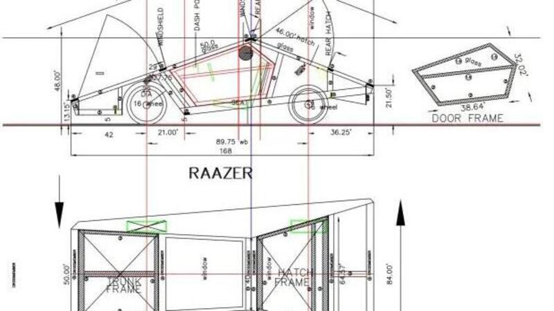 Tesla Cybertruck: i piani dettagliati per costruirlo da soli nel box di casa (base Honda Beat)