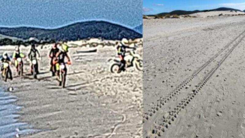 Sant&#039;Anna Arresi, beccati con le moto da enduro accanto alle dune di Porto Pino. Arriva la denuncia