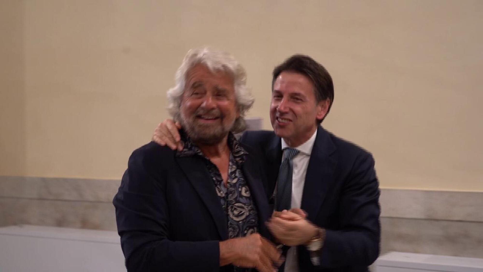 Beppe Grillo e Giuseppe Conte