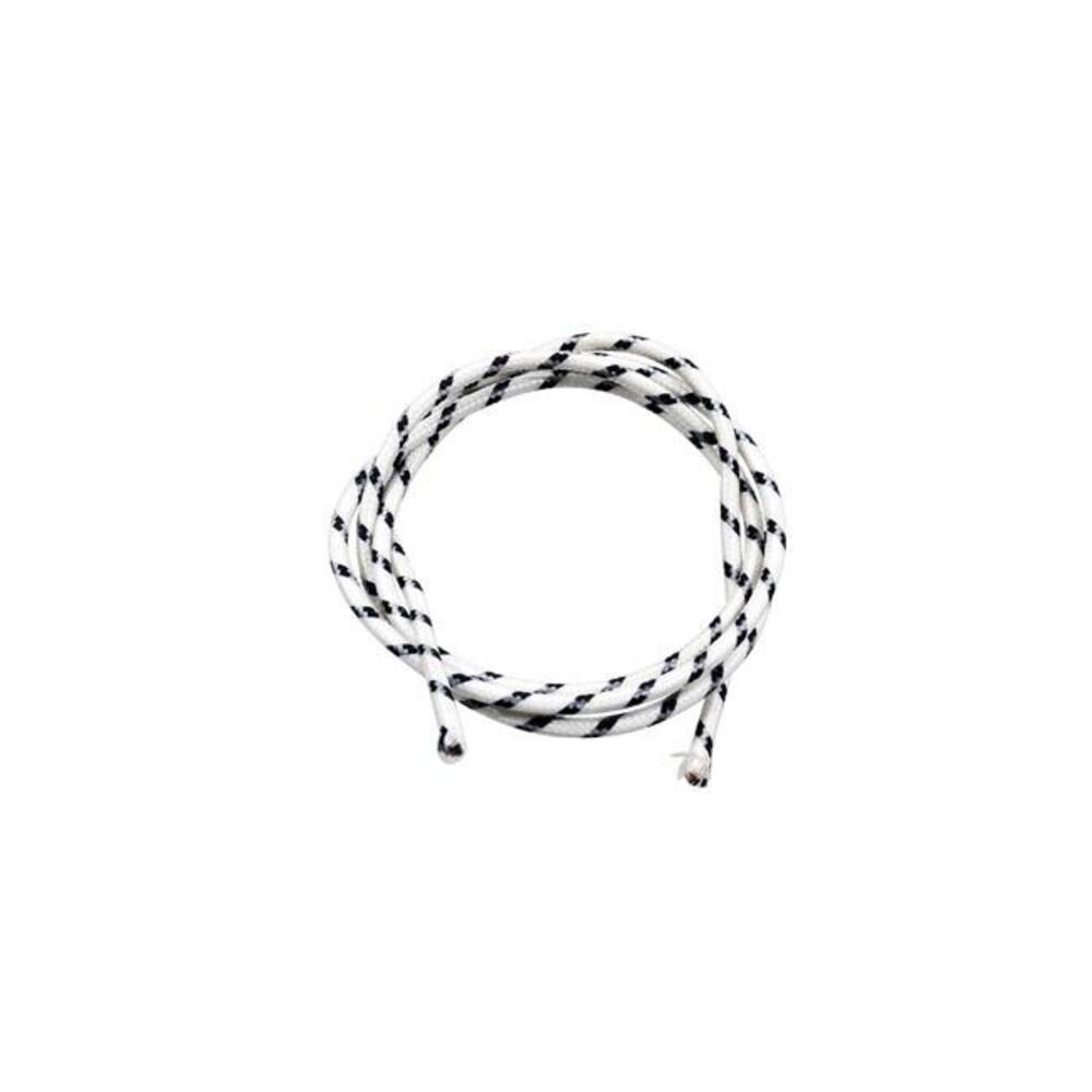 Cavo elettrico in tessuto bianco-nero Matassa da 7 