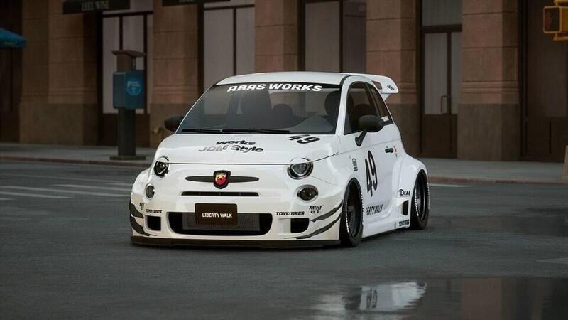 Abarth 595: il tuning di Liberty Walk per Tokyo 2024