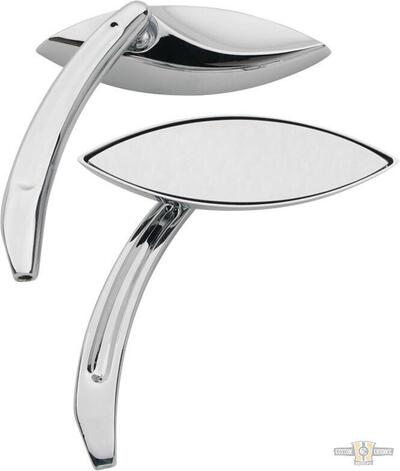 Specchietti ellittici cromati Custom Chrome 
