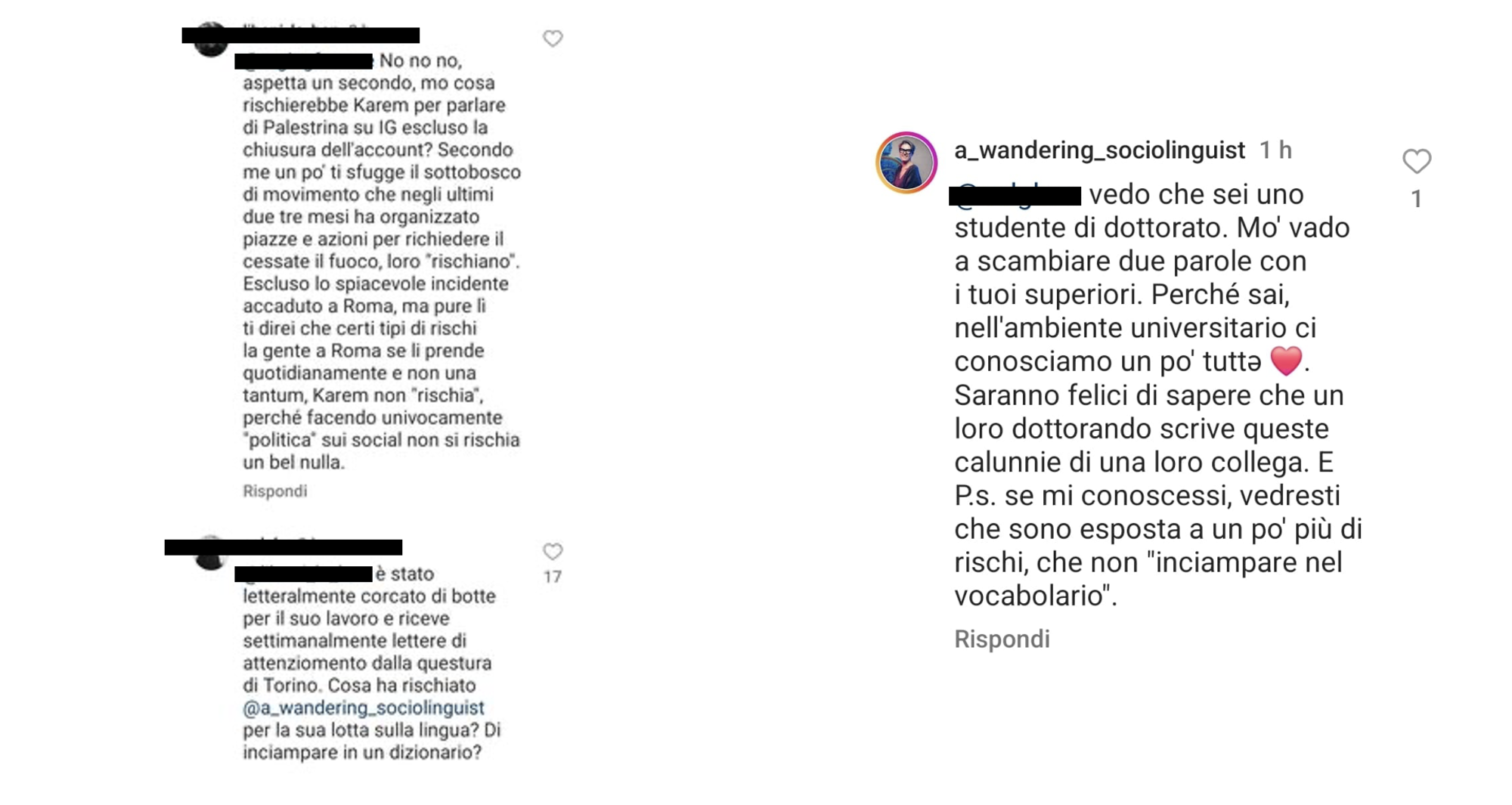 La risposta di Vera Gheno al commento del dottorando