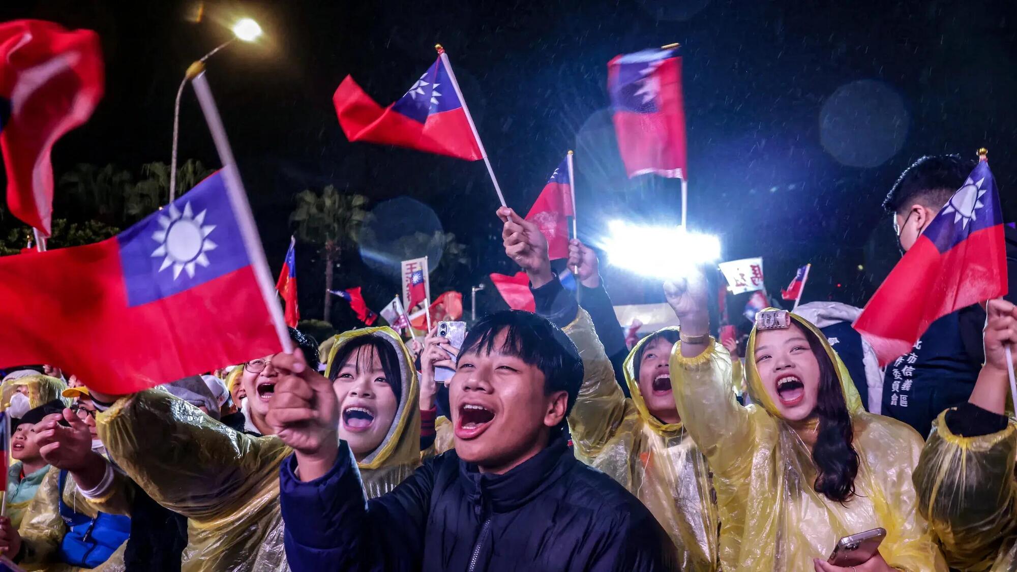 Le manifestazioni per le elezioni a Taiwan