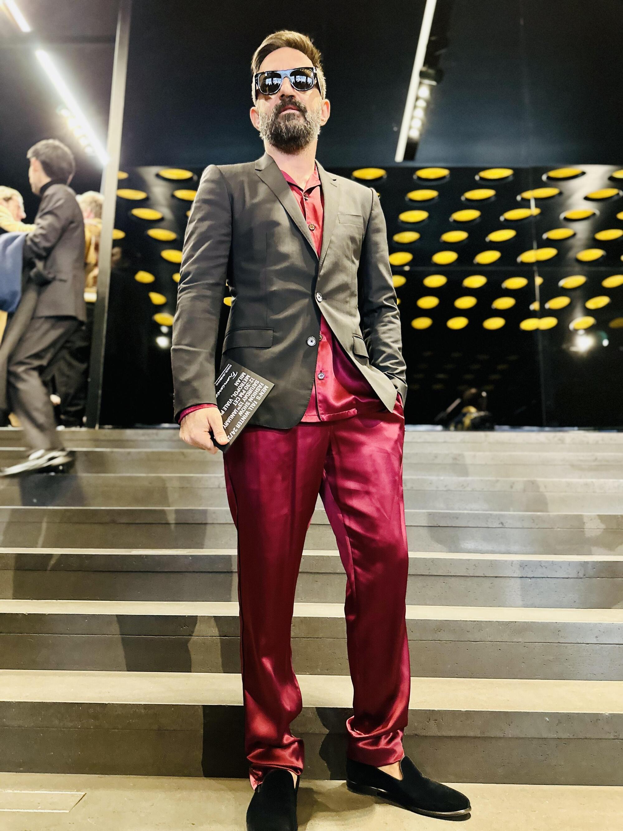 Francesco Mazza alla sfilata di Dolce &amp; Gabbana