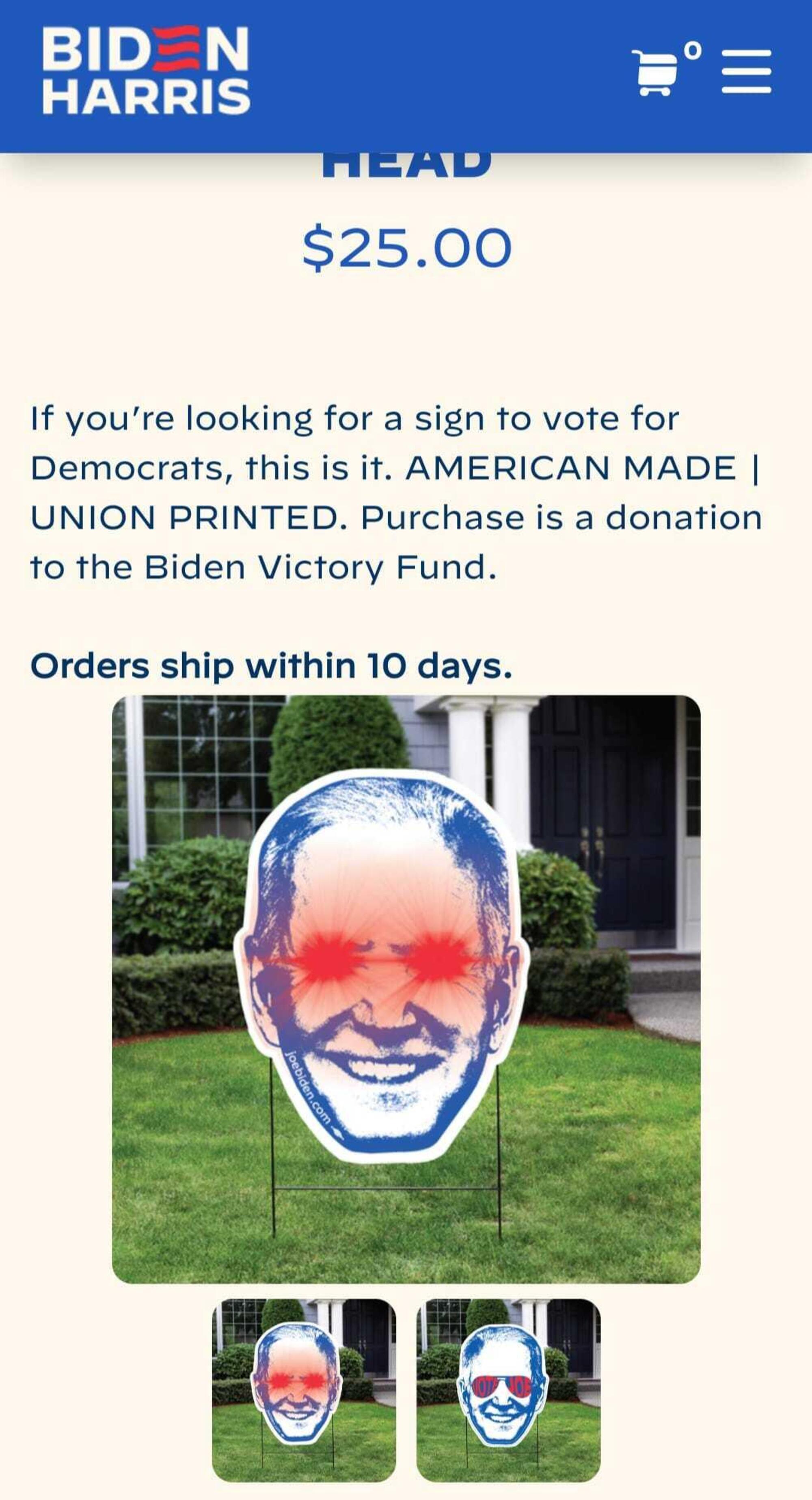 Merchandising elettorale di Joe Biden e Kamala Harris
