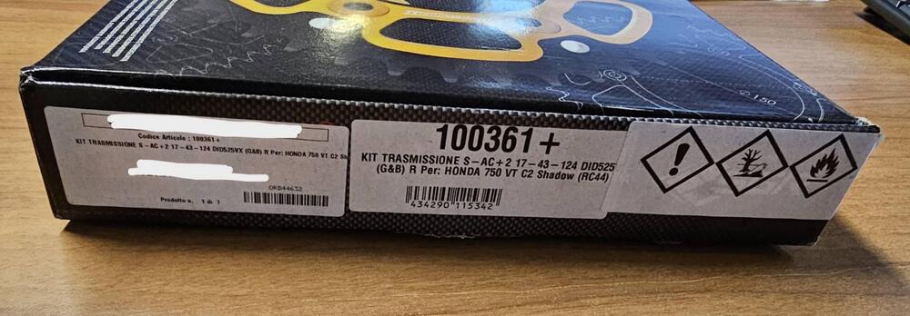 KIT TRASMISSIONE DID per Honda Shadow 750 dal 97 a (2)