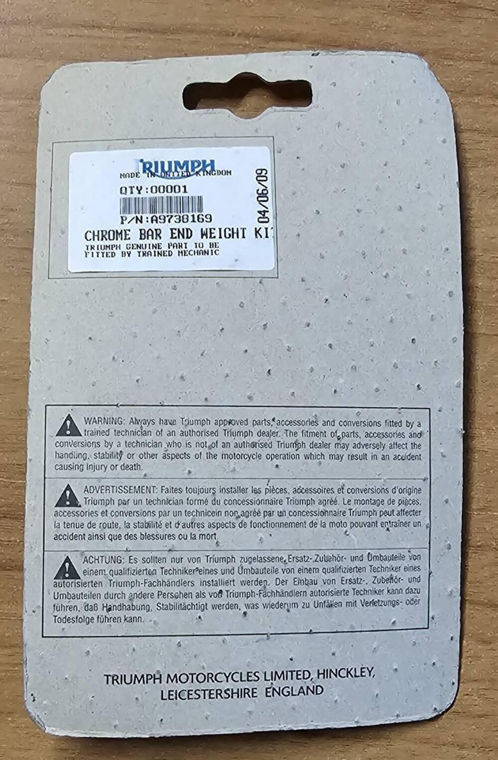 CONTRAPPESI originali Triumph Thunderbird Storm 16 (2)