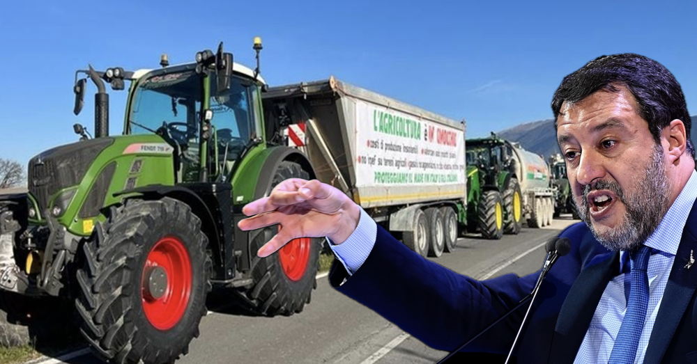 Salvini difende gli agricoltori che bloccano le strade, ma non &egrave; il ministro dei trasporti? I ragazzi che facevano lo stesso li chiamava &ldquo;eco-imbecilli&rdquo;&hellip;