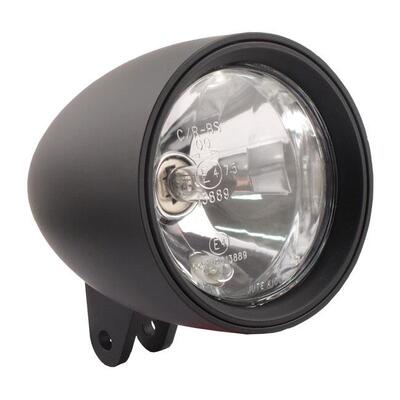 Faro anteriore 4 1/2" nero - omologato con luce di 