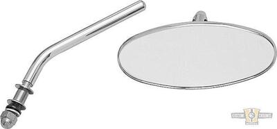 Specchietto ovale stelo corto cromato Custom Chrom 