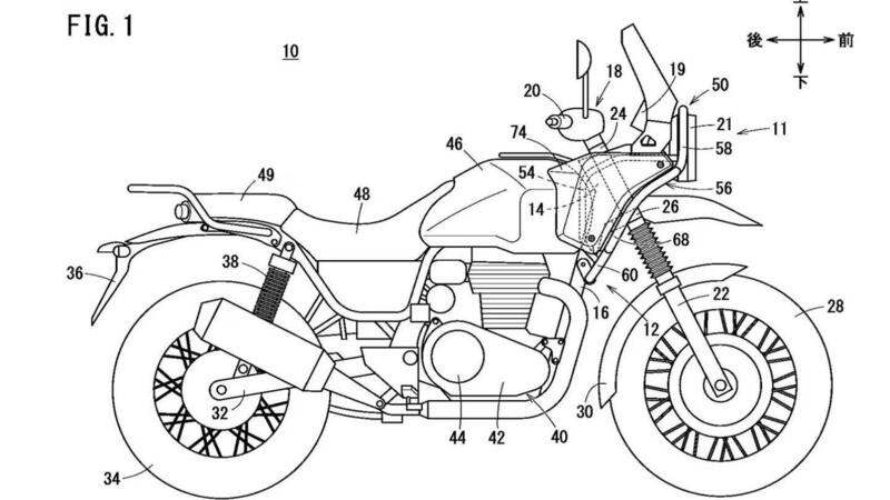 Brevetto Honda: una Adventure 350 in progettazione?