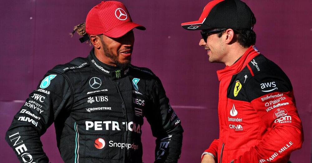 Lewis Hamilton in Ferrari con Charles Leclerc dal 2025? Arriva l&#039;indiscrezione su un clamoroso accordo