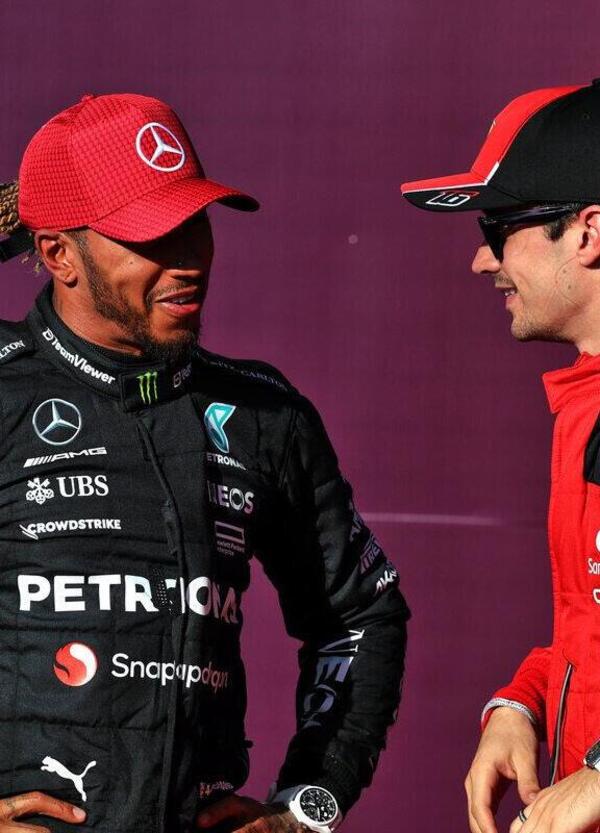 Lewis Hamilton in Ferrari con Charles Leclerc dal 2025? Arriva l&#039;indiscrezione su un clamoroso accordo