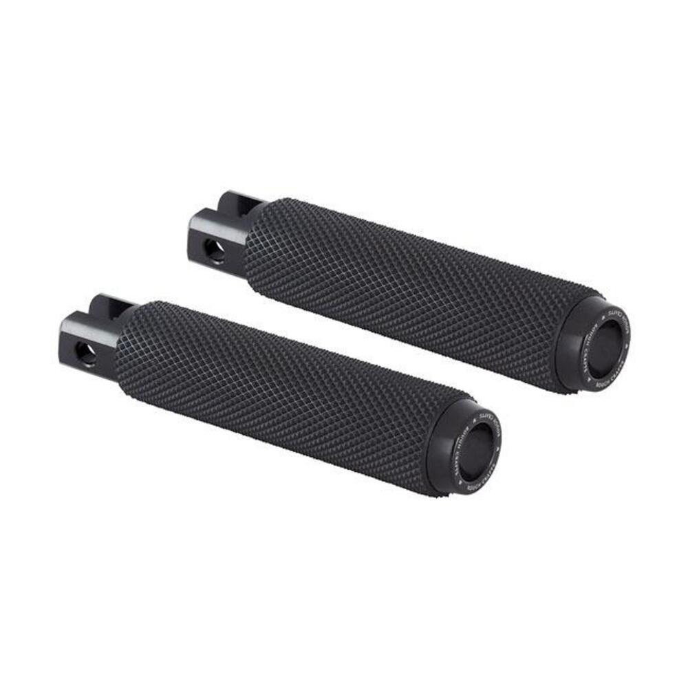 Pedaline guidatore Rough Crafts nere per Softail d