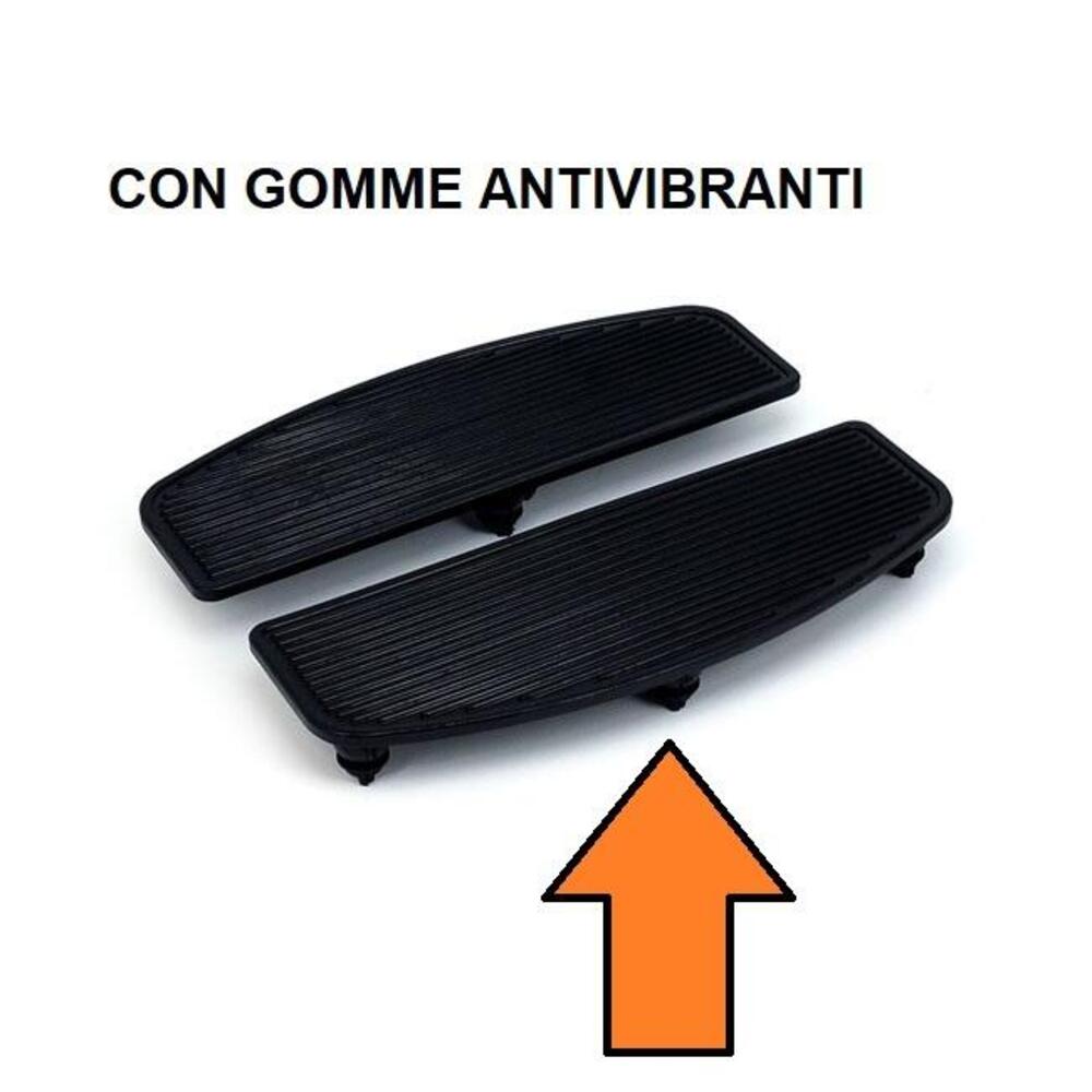 Tappetini neri con antivibranti per pedane rettang 