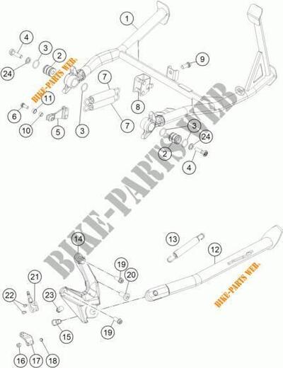 6030302210033 CAVALETTO CENTRALE KTM