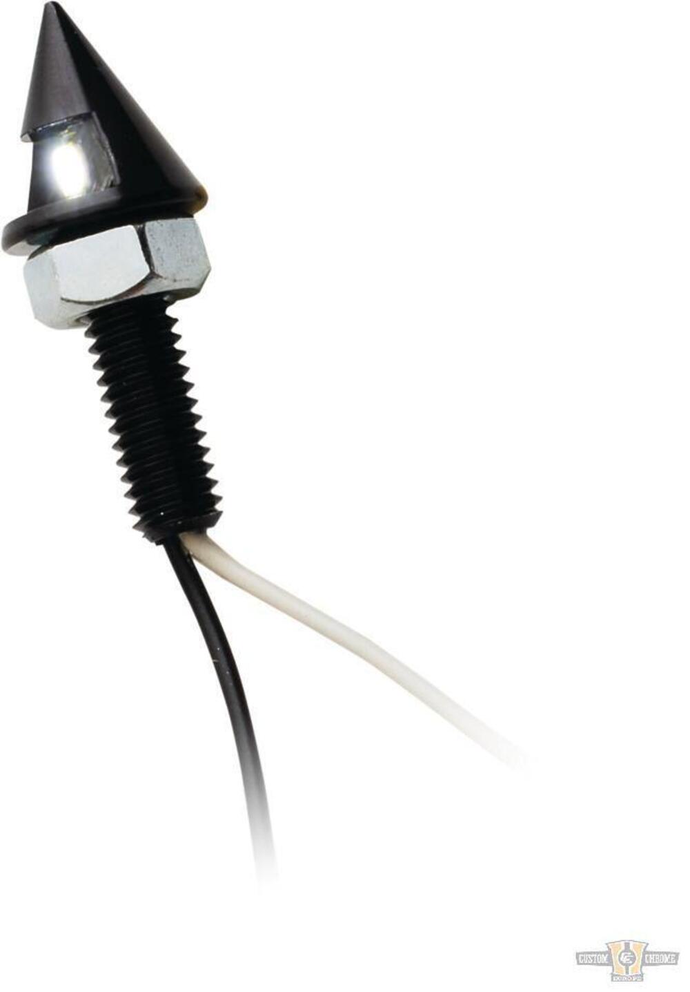 Luce targa LED nera conica Custom Chrome 