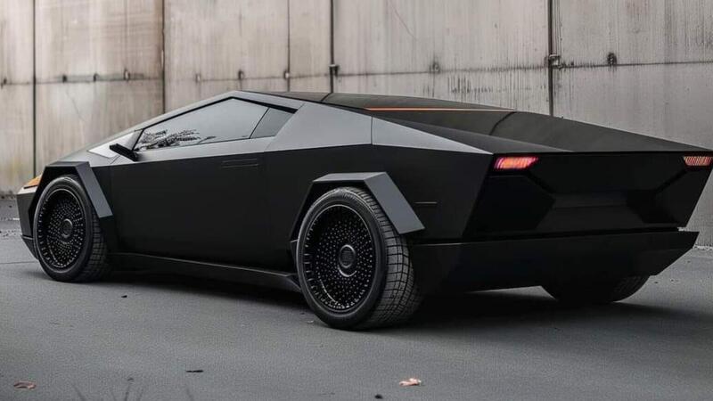 Tesla Cybertruck, eccolo in versione Lamborghini Countach