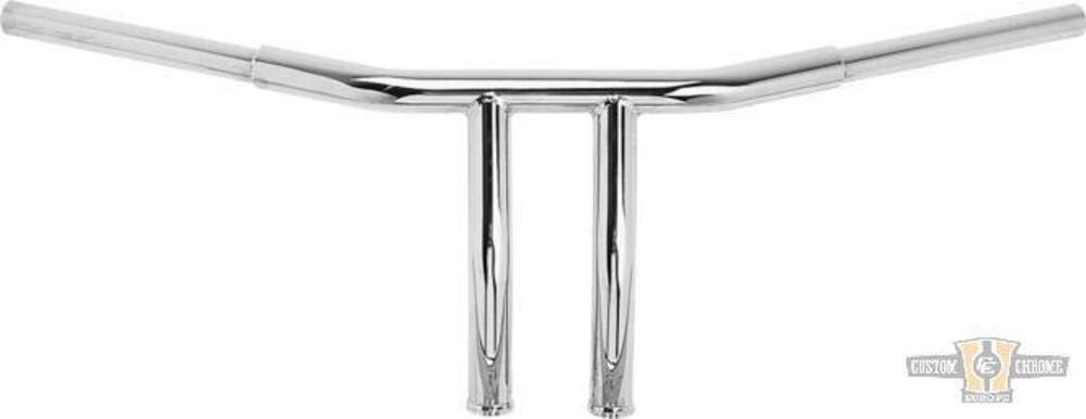 Manubrio T Bar 1" alto 9" Largo 77cm Cromato, con 