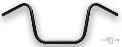 Manubrio Ape Hanger 1&quot; alto 12&quot; nero con fossette Santee