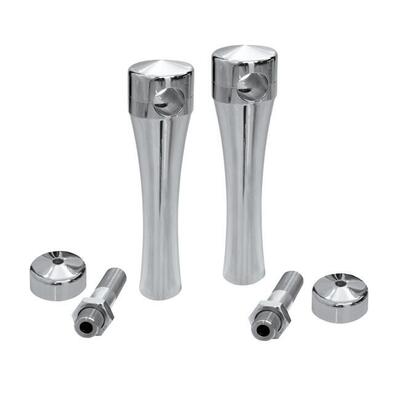 Riser Rebuffini neri alti 2&rdquo; lisci forati con pass 