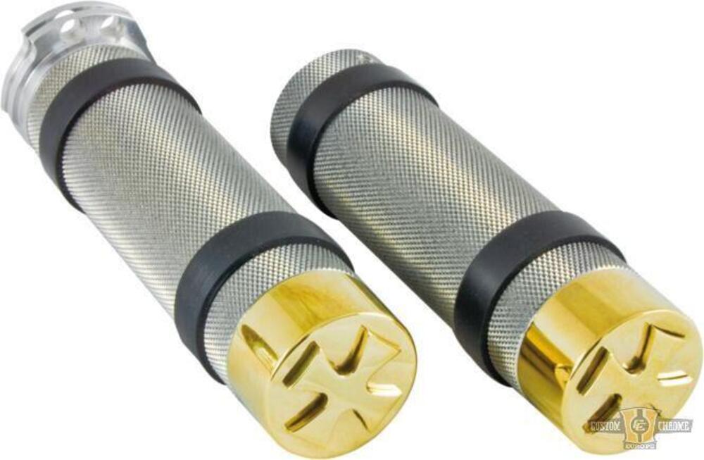 Manopole Young retro croce lucide + ottone per acc 