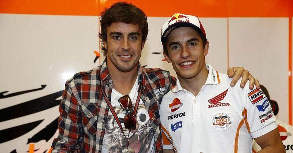 Marc Marquez su Fernando Alonso: &quot;Uno dei pochi che fa sorpassi veri in Formula 1. Ecco cosa mi ha insegnato...&quot;
