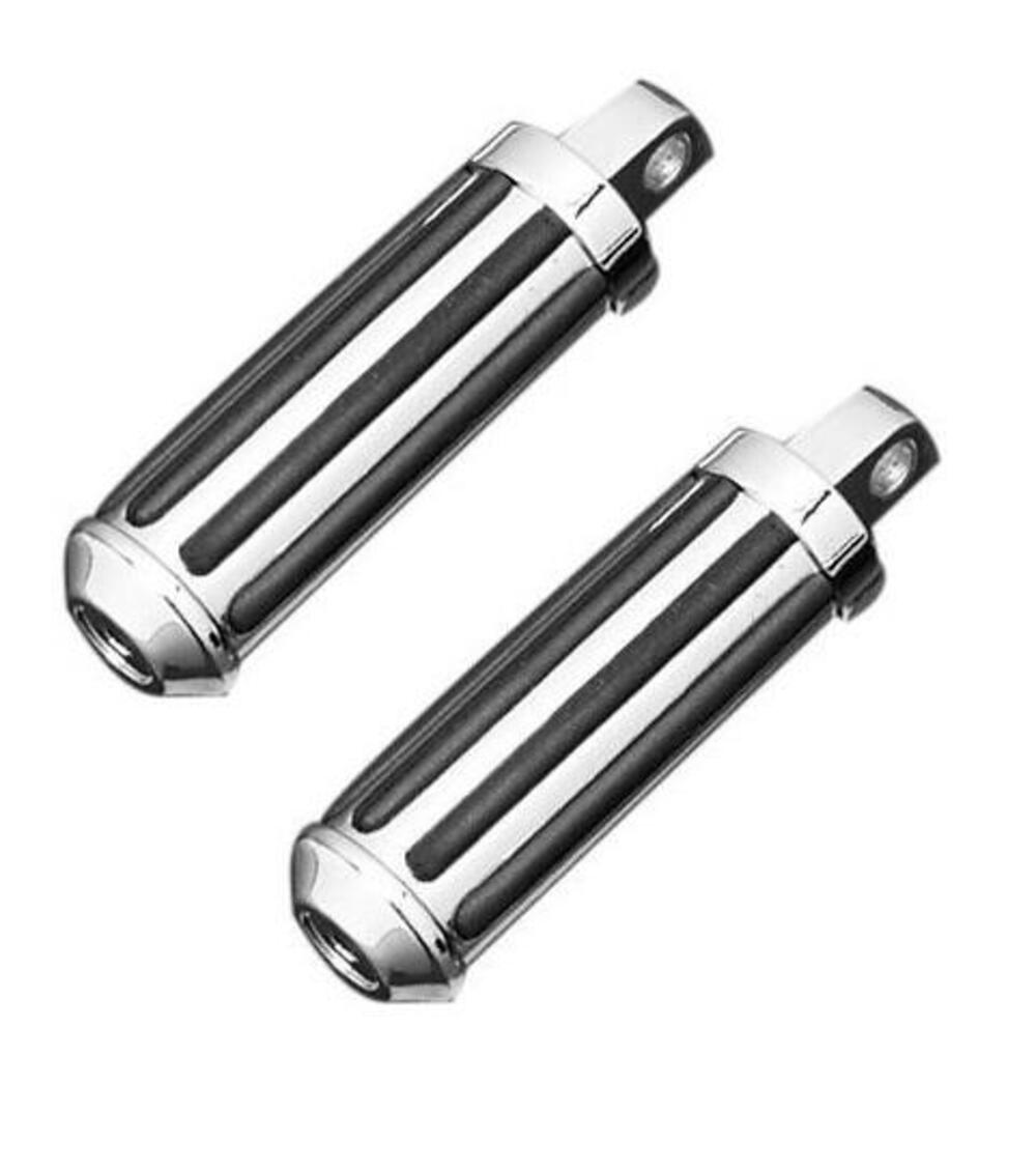 Pedaline gomma e cromo per passeggero Custom Chrom 