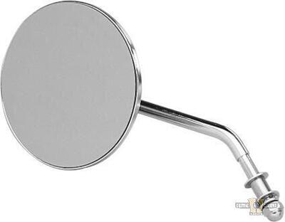 Specchietto rotondo da 4'' sinistro stelo corto cr 
