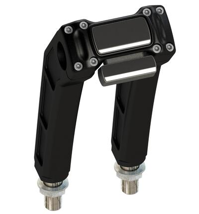 Riser neri Clubstyle Thunderbike alti 9&rdquo; per manub