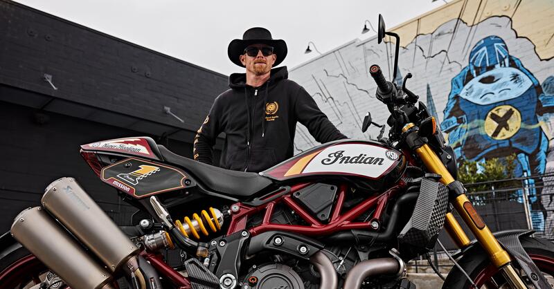 Indian e Roland Sands per una FTR &quot;Hooligan&quot; che cita il MotoAmerica