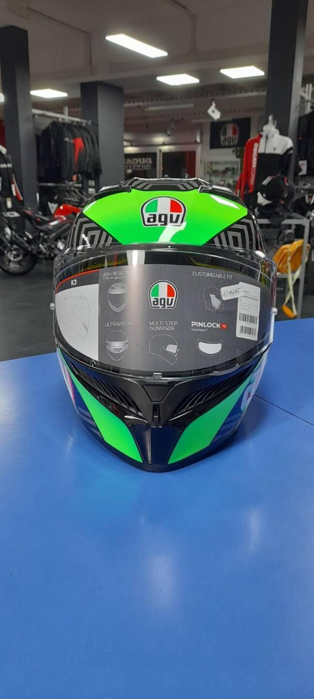 CASCO INTEGRALE K3 E2206 - KAMALEON BLACK/RED/GREE Agv (3)