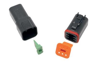 Spinotto femmina a 6 fili - nero - DT Series Custo 