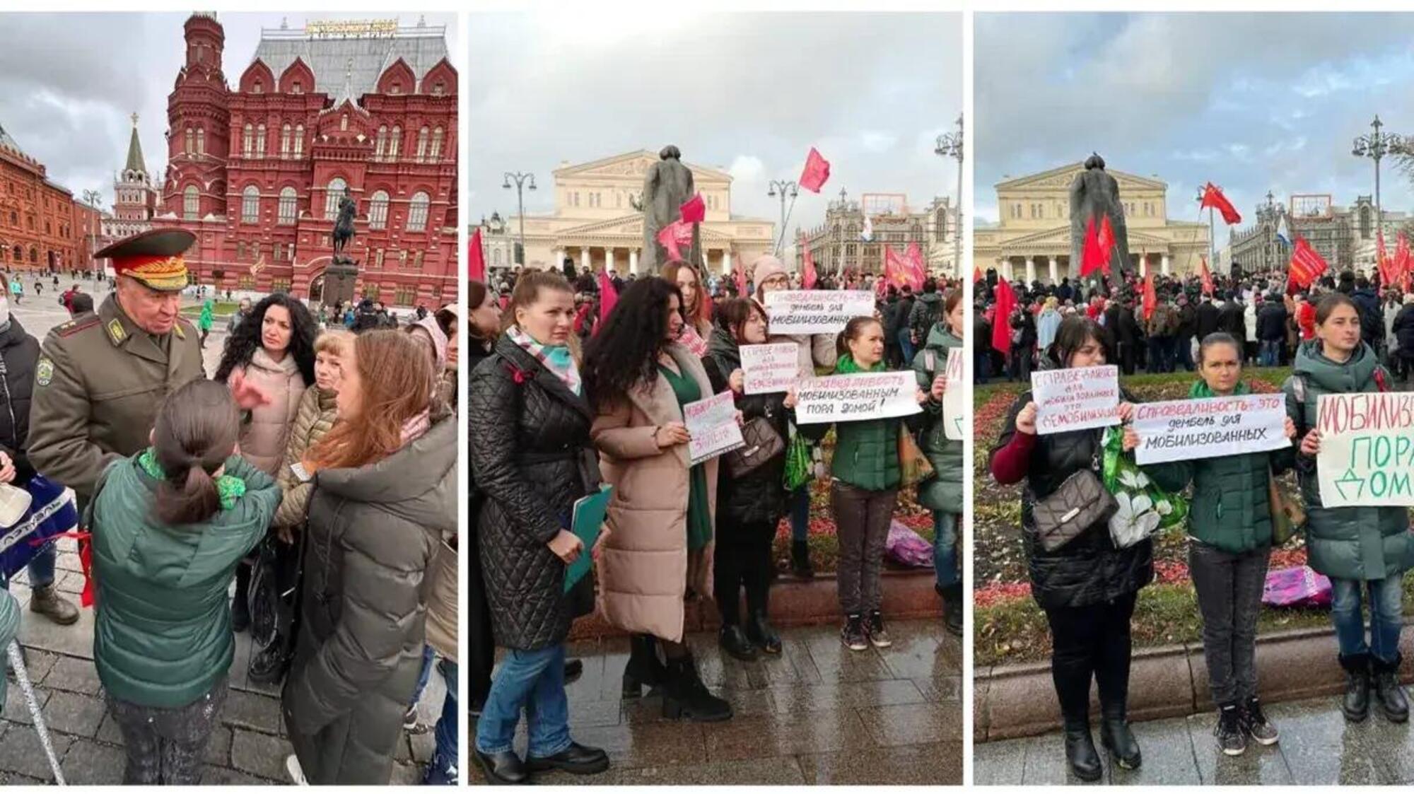 Manifestazione di donne russe che chiedono il ritorno degli uomoni dal fronte