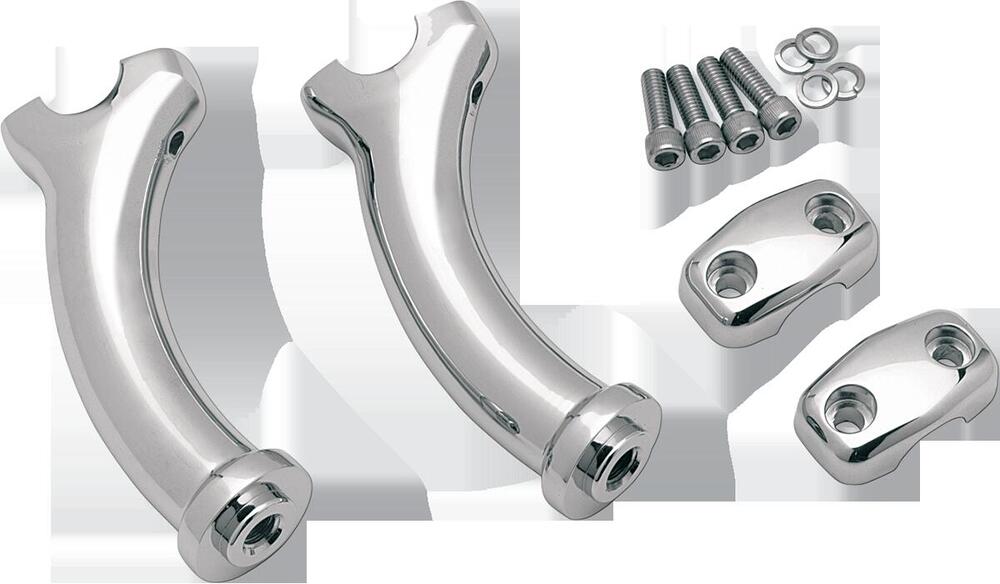 Riser Pullback alti 5,5’’, arretrati 2’’ cromati, Drag Specialties