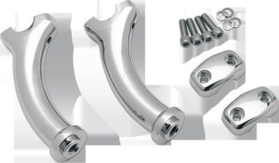 Riser Pullback alti 5,5&rsquo;&rsquo;, arretrati 2&rsquo;&rsquo; cromati, Drag Specialties