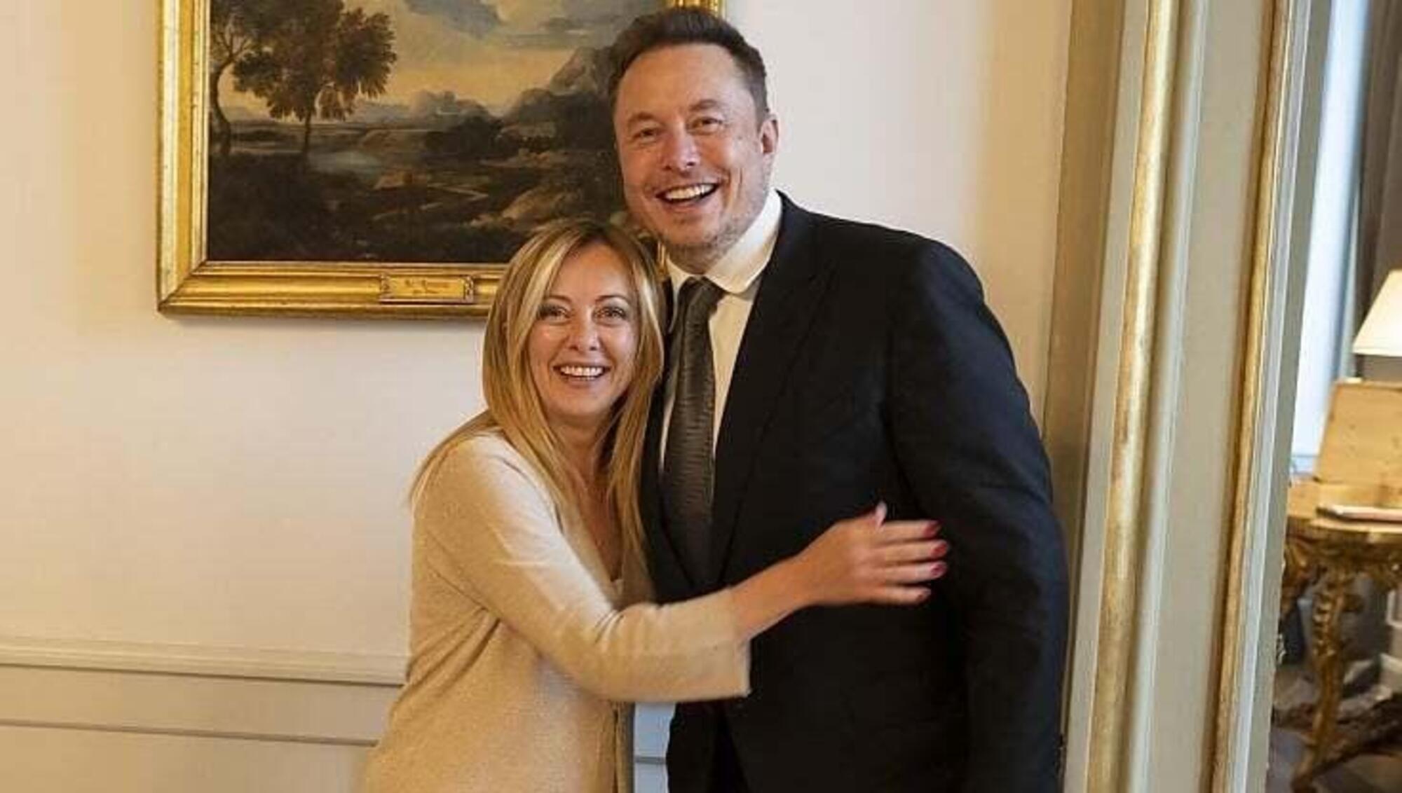 Giorgia Meloni e Elon Musk