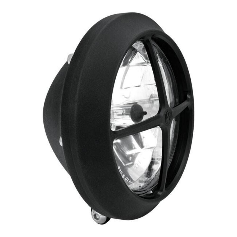 Faro anteriore 5 3/4''Cross Bar omologato nero Performance Machine