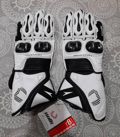 Guanti moto racing pelle + Guanti motocross/bici - 4 Racing